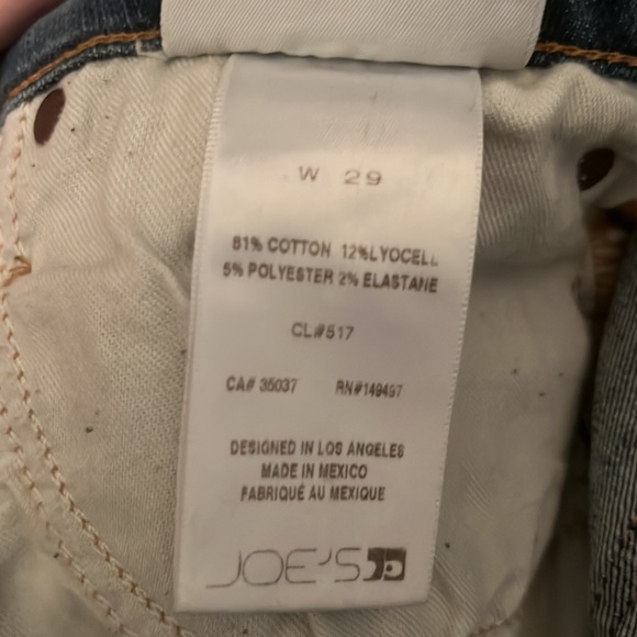 Joe’s Charlie High Waist Raw Hem Crop Skinny Jeans Shondra 29 - Picture 7 of 8